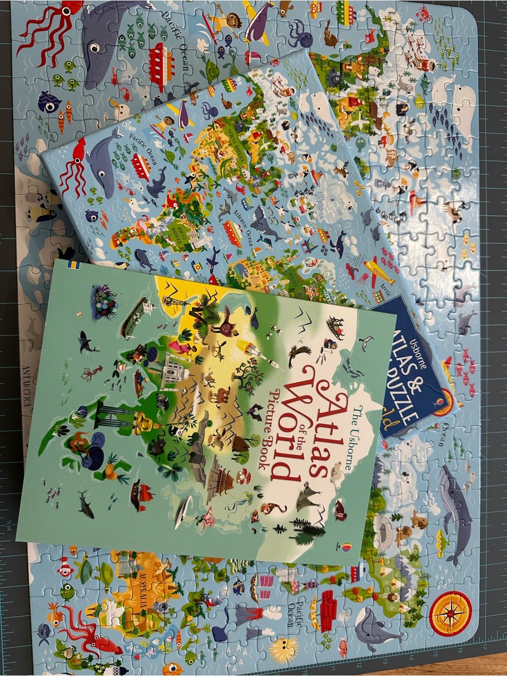 USBORNE ATLAS AND JIGSAW PUZZLE